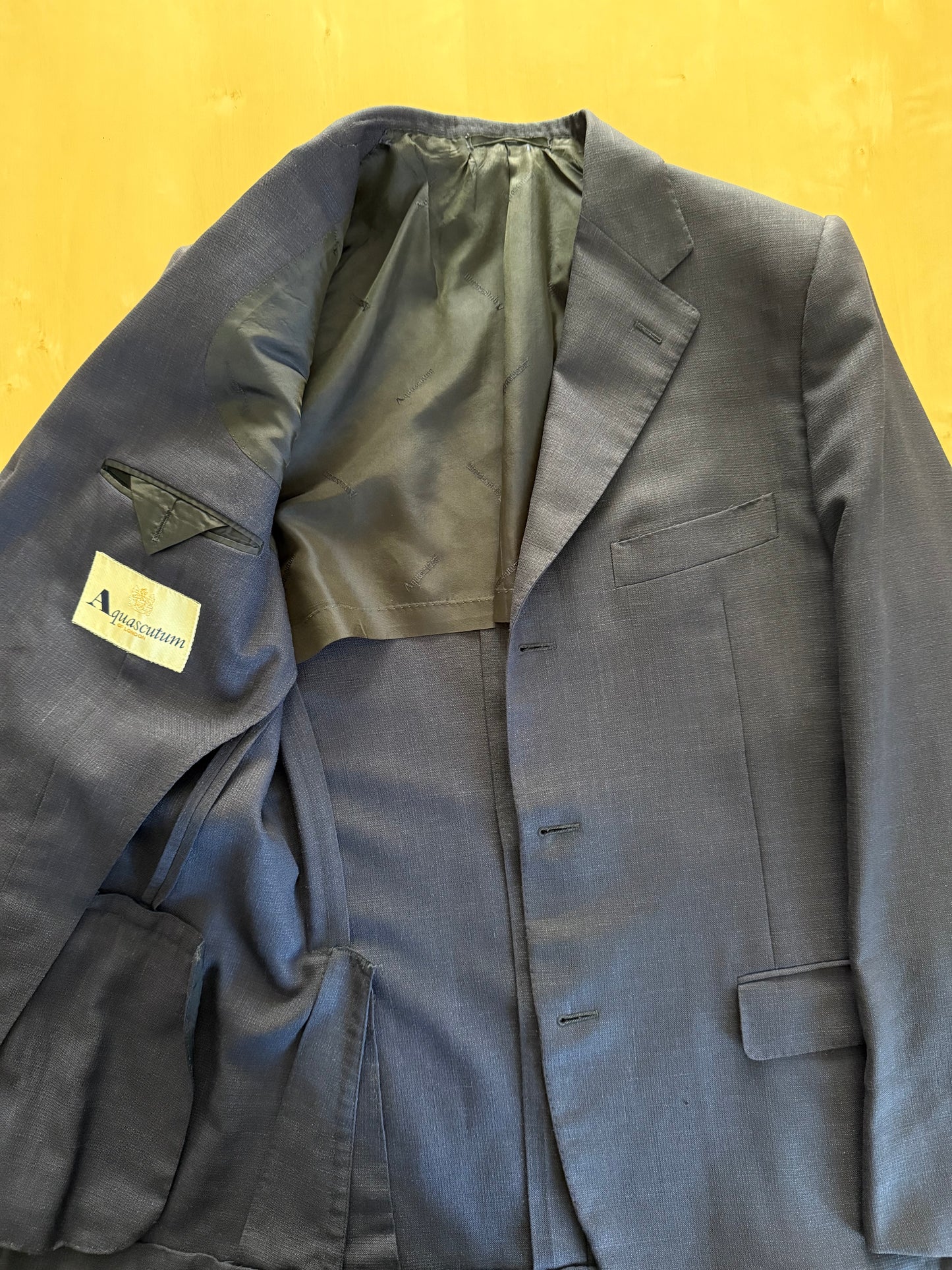 Giacca Aquascutum estiva hopsack blu- tg. 48