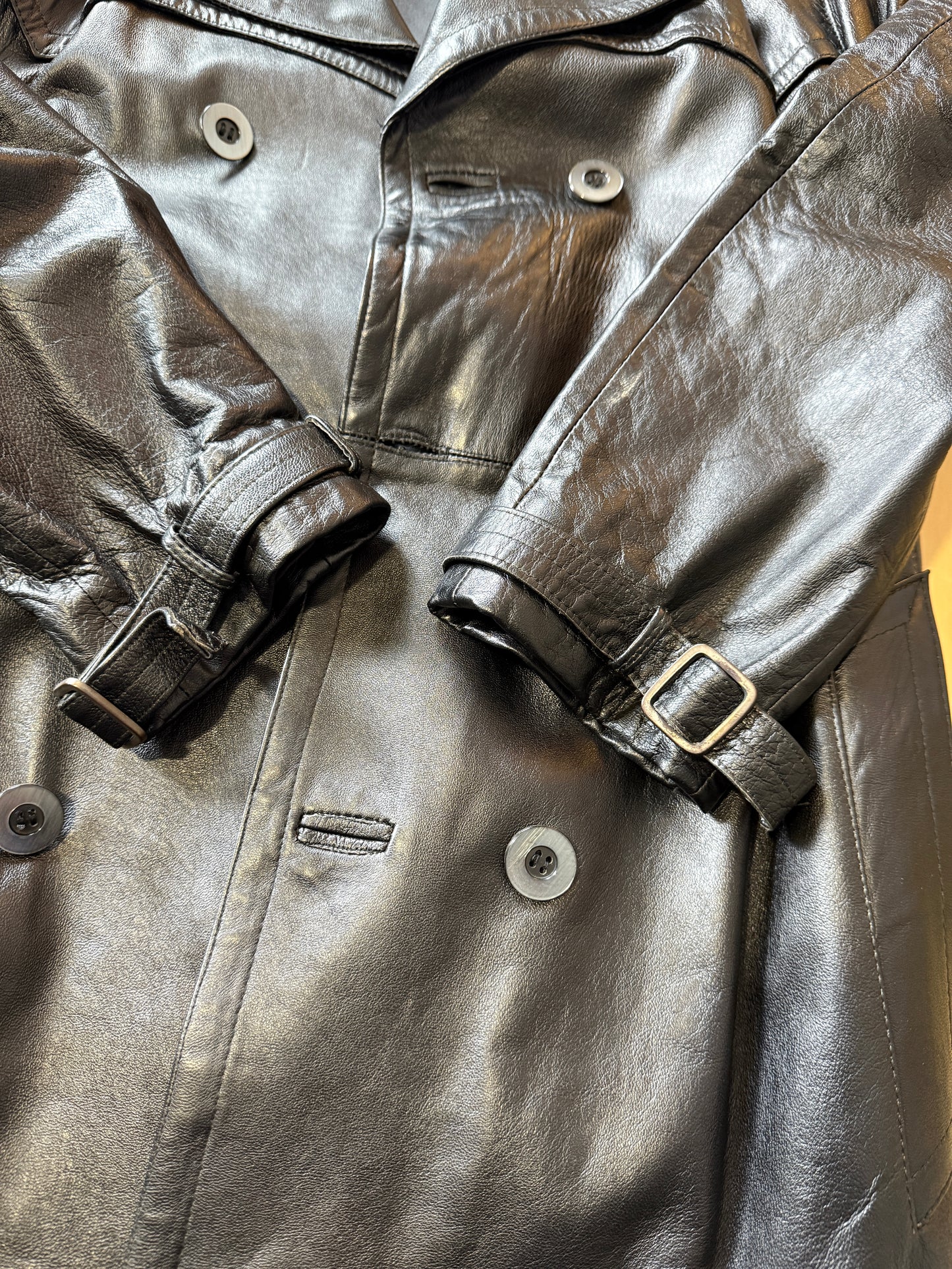 Trench anni ‘70 in pelle - tg. 44/46