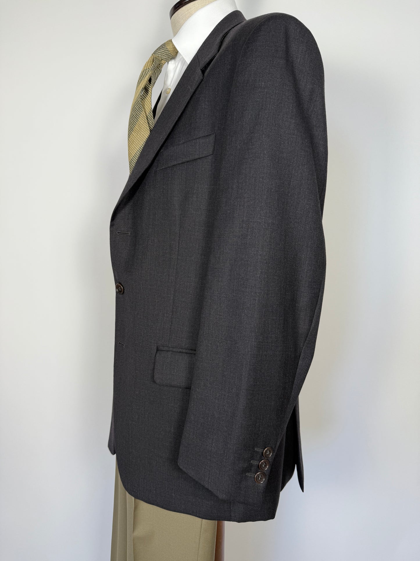 Giacca Missoni anni '80 lana pettinata grigio antracite - tg. 52