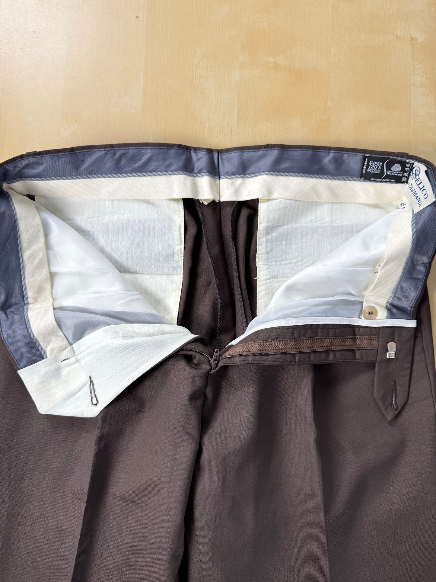Pantaloni fresco lana marrone cacao (NOS) - tg. 48