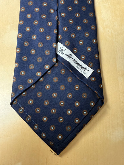 Cravatta Marinella micro fantasia rosette