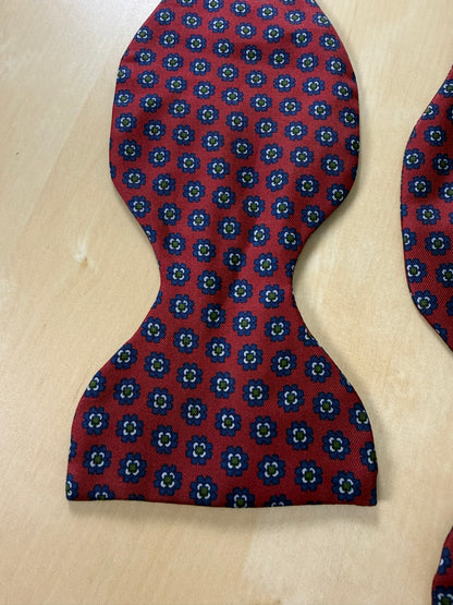 Papillon vintage rosso micro fantasia