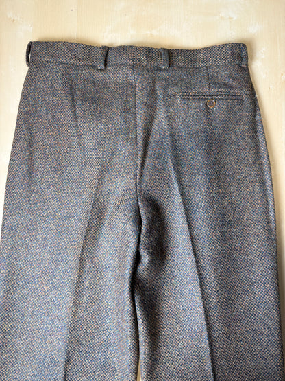 Pantaloni anni ‘70/‘80 in tweed cachi - tg. 46
