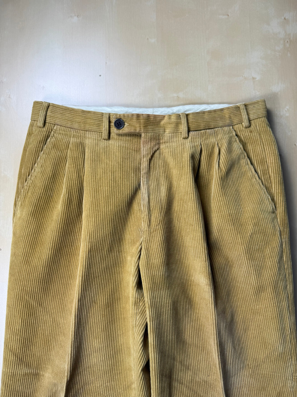 Pantaloni De Paz velluto a coste senape - tg. 50