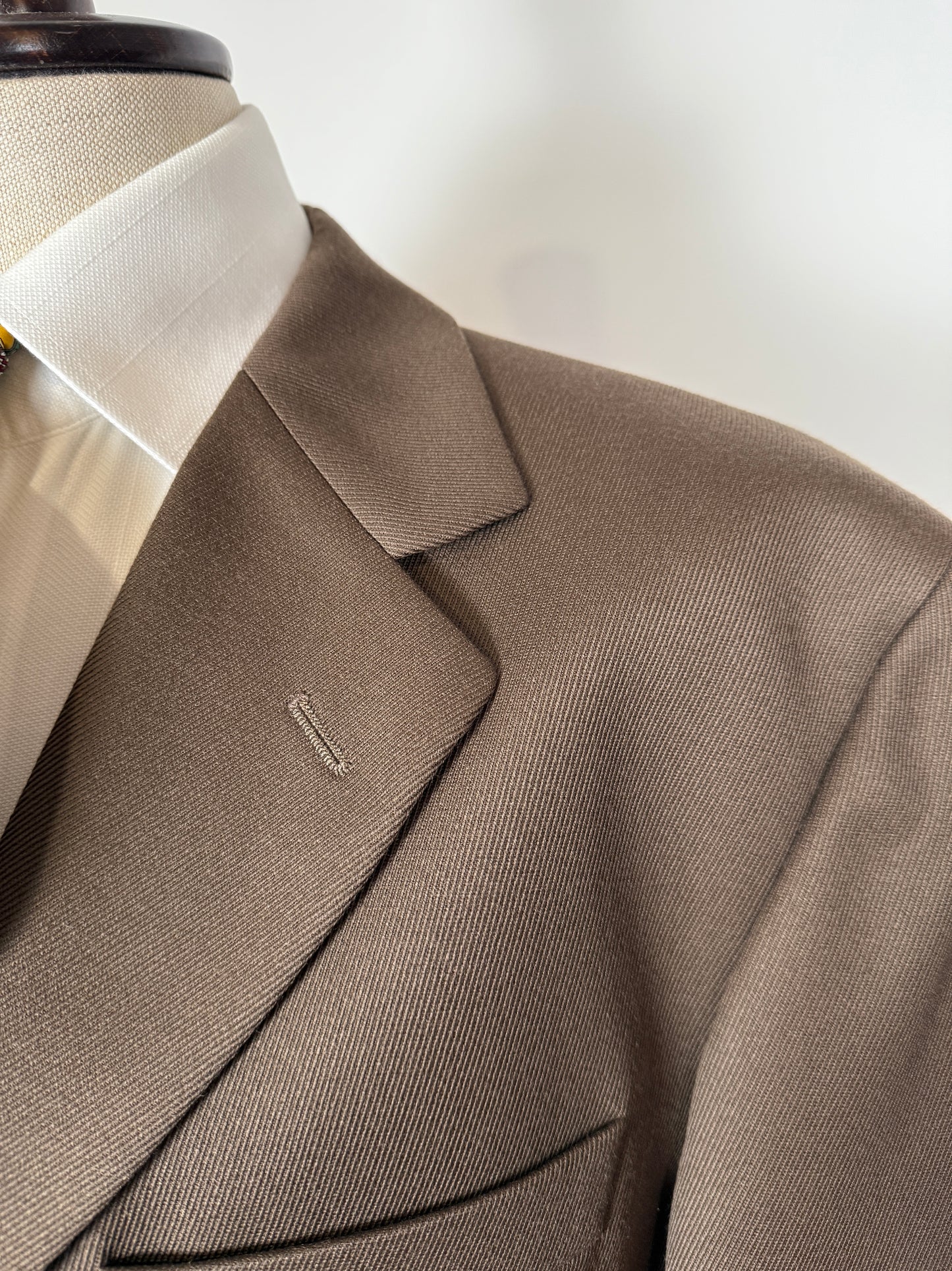 Completo anni ‘90 in twill marrone/cachi (NOS) - tg. 56