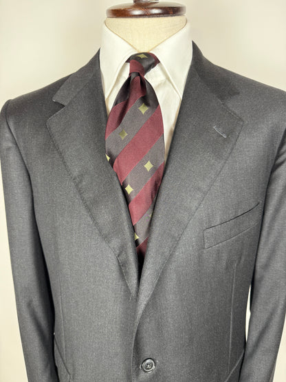 Giacca Ermenegildo Zegna anni ‘90 lana pettinata grigio antracite - tg. 52 drop basso