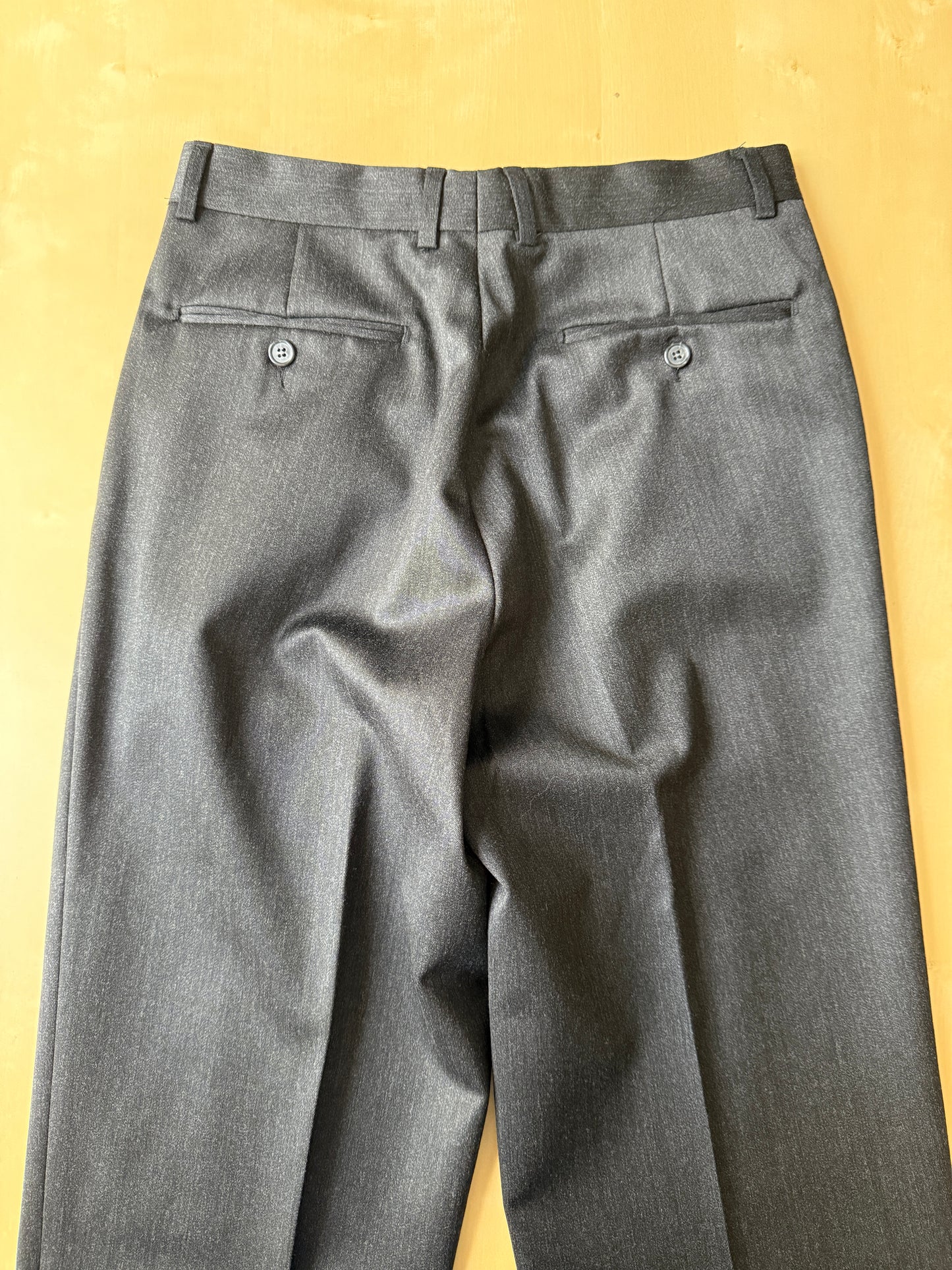 Completo 3 pezzi anni '90 in flanella grigio antracite - tg. 46/48