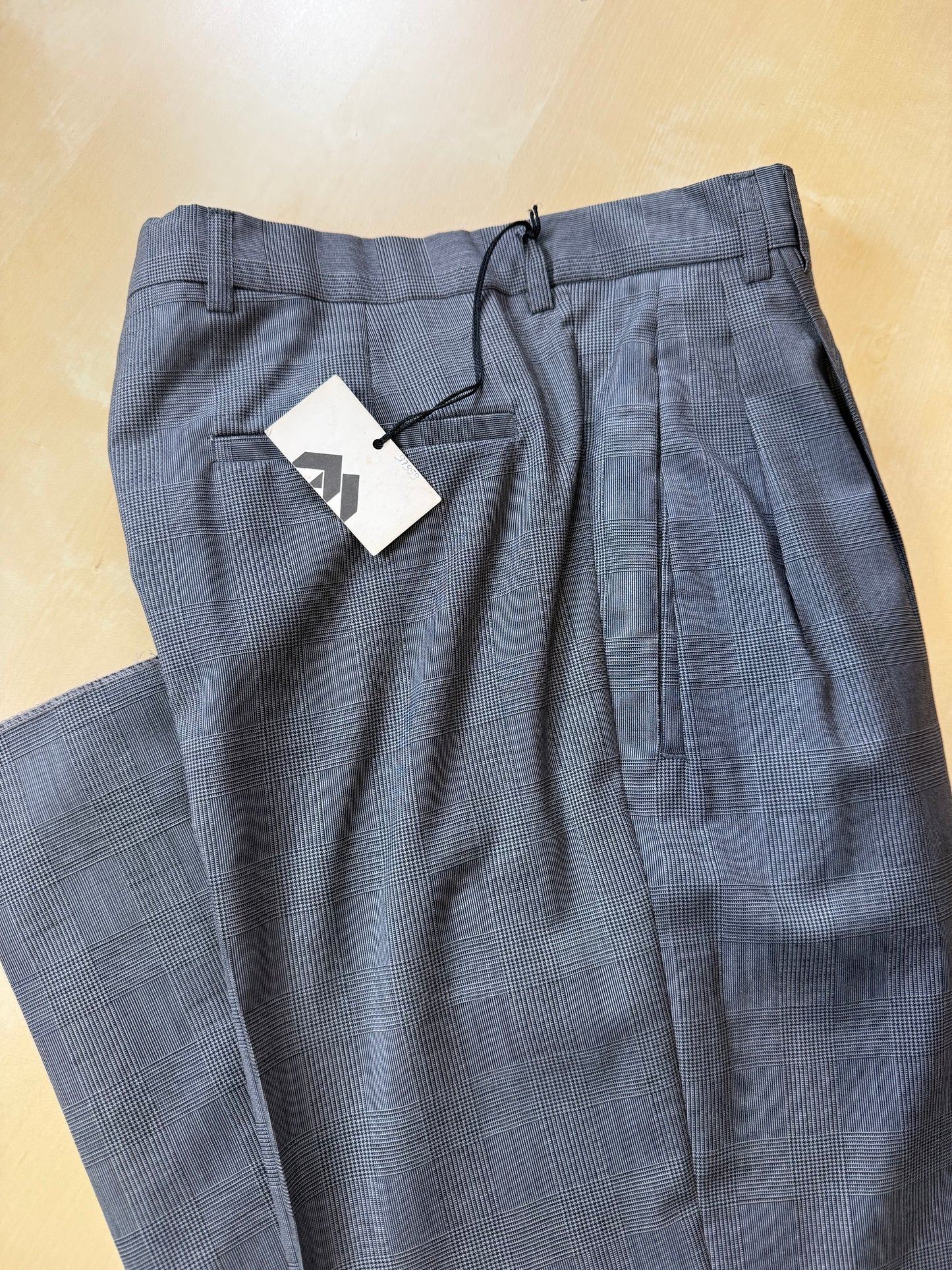Pantaloni fresco lana principe di Galles anni '80 NOS - tg. 44/46