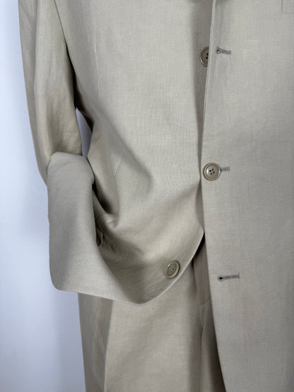 Completo beige in lino e cotone - tg. 52