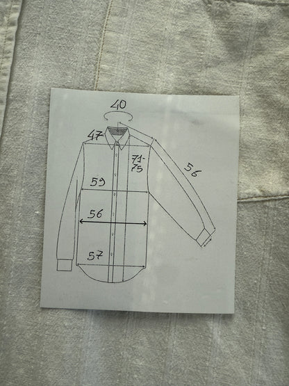 Camicia anni ‘80 in cotone e lino collo italiano - M/L collo 40