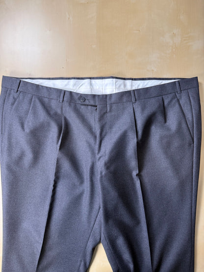 Completo sartoriale flanella inglese grigio antracite - tg. 62 corta drop 0