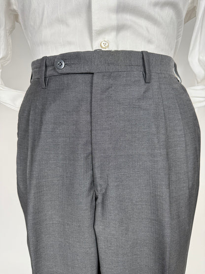 Pantaloni sartoriali fresco lana trama herringbone - tg. 52