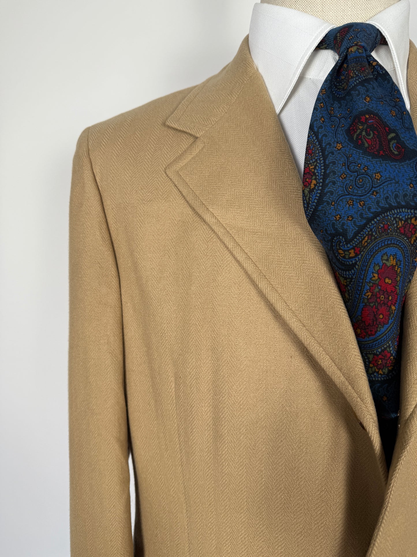 Giacca americana anni ‘60/‘70 in puro cashmere spinato - tg. 52