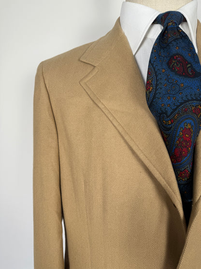 Giacca americana anni ‘60/‘70 in puro cashmere spinato - tg. 52