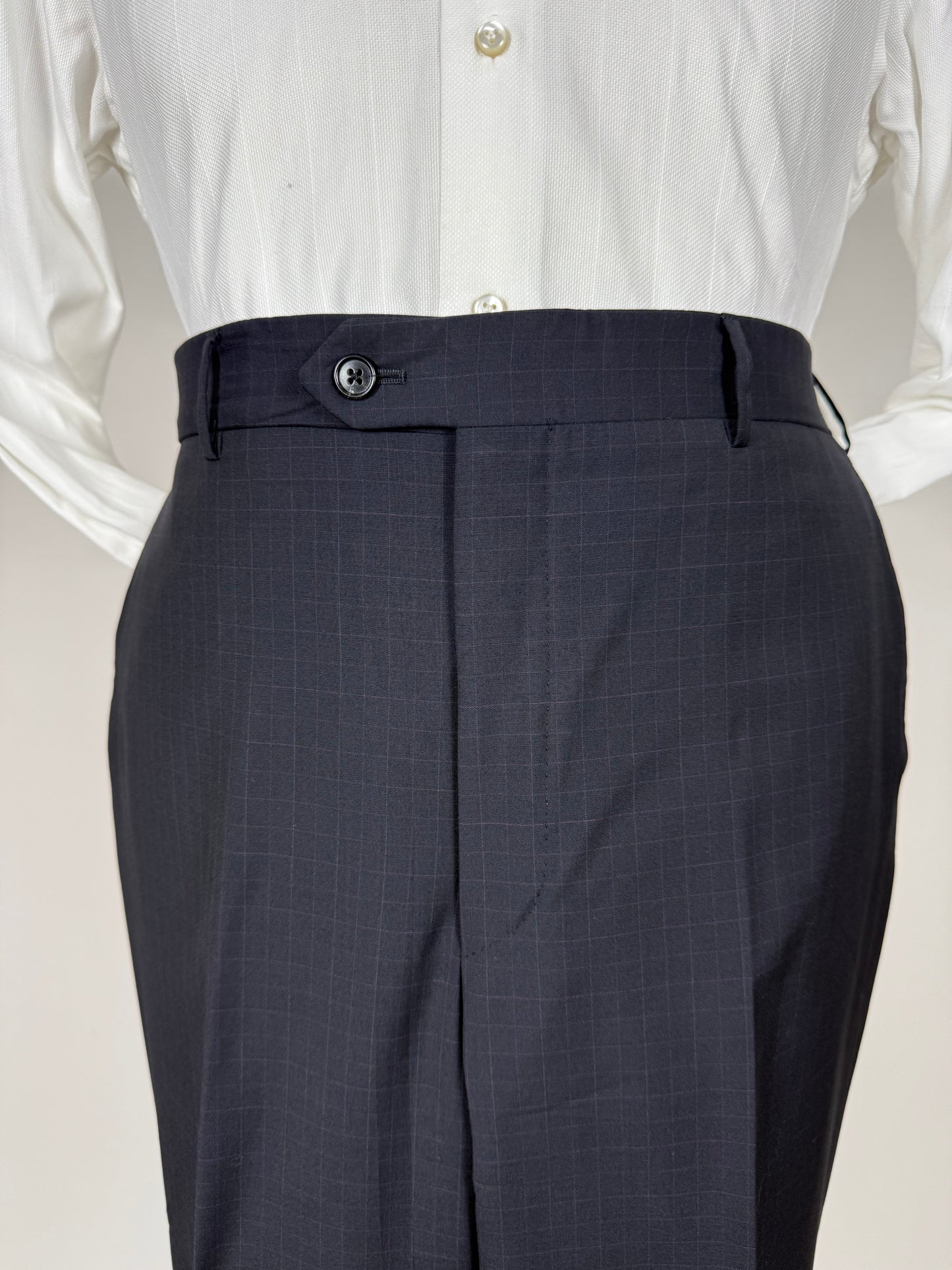 Completo Corneliani fresco lana blu a quadri - tg. 52/54