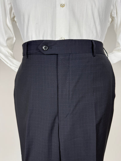 Completo Corneliani fresco lana blu a quadri - tg. 52/54