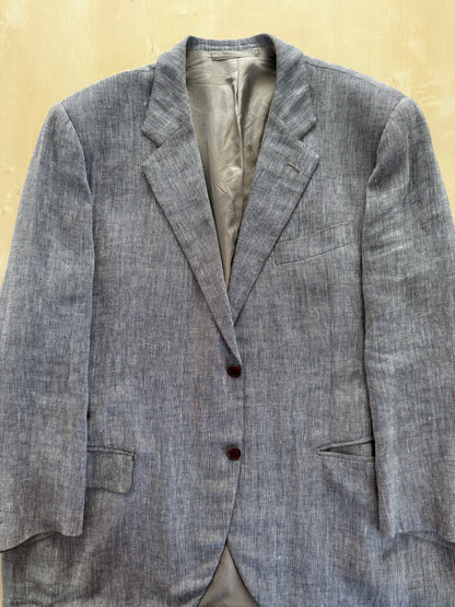 Giacca sartoriale in puro lino herringbone - tg. 60/62
