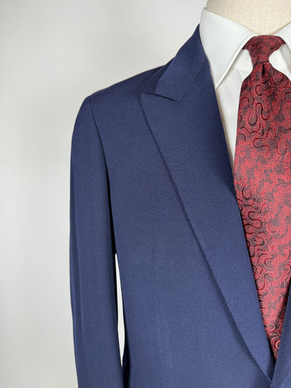 Giacca sartoriale anni ‘50/‘60 flanella pettinata mono bottone e revers lancia - tg. 48/50