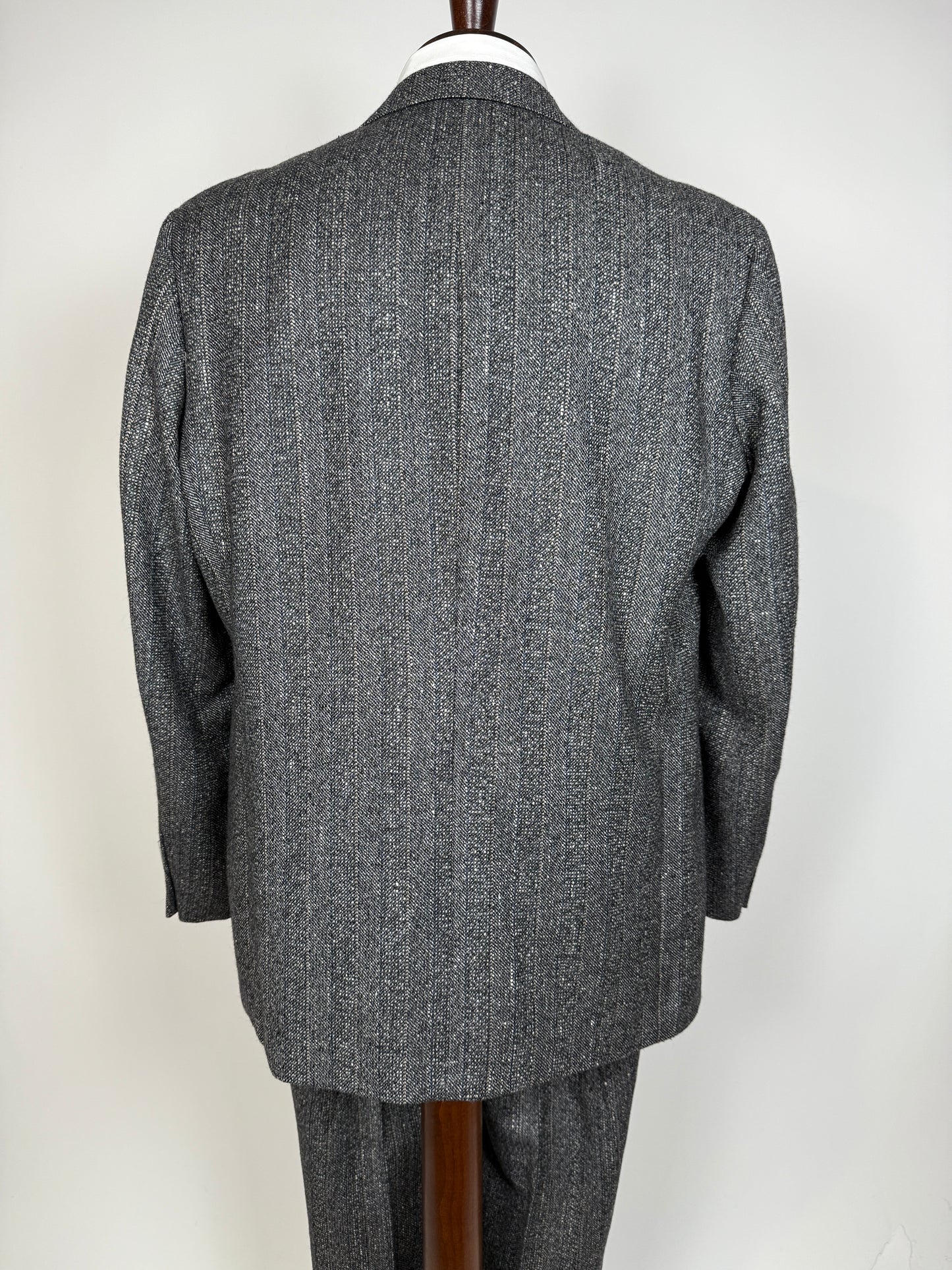 Completo anni ‘70/‘80 tweed lana e seta - tg. 52/54