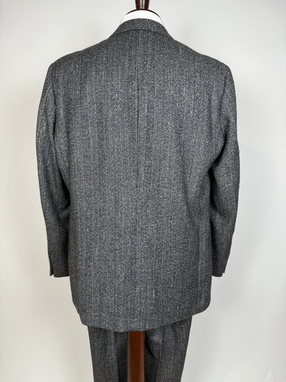 Completo anni ‘70/‘80 tweed lana e seta - tg. 52/54