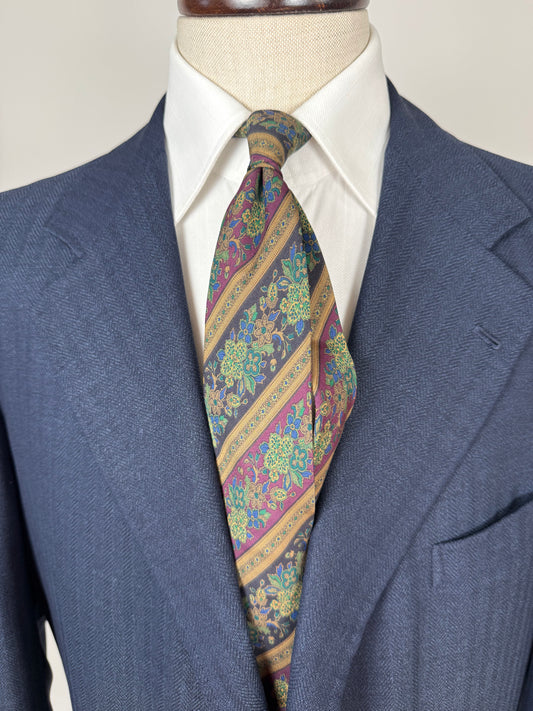 Cravatta Kenzo floreale e regimental