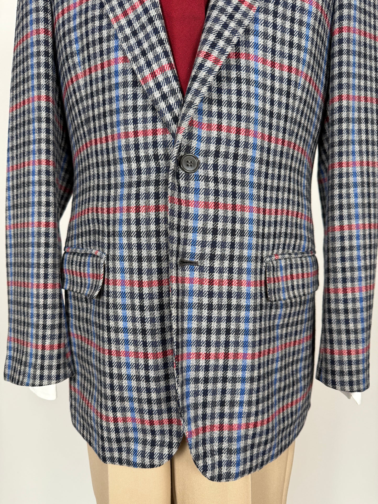 Giacca sartoriale anni ‘80/‘90 a quadri - tg. 48/50