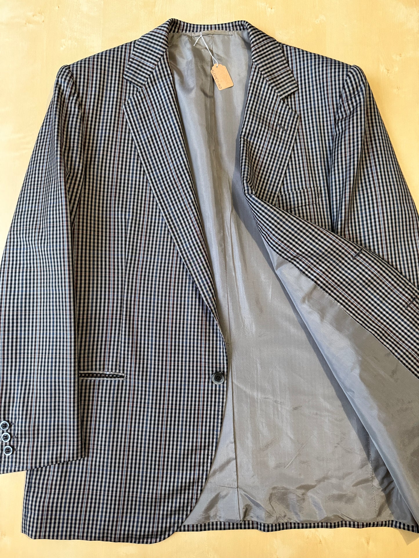 Giacca sartoriale in flanella pettinata check - tg. 50/52