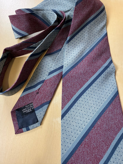 Cravatta Armani vintage regimental in crêpe