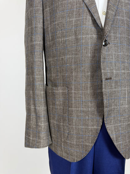 Giacca estiva lino e lana Glen check - tg. 50/52