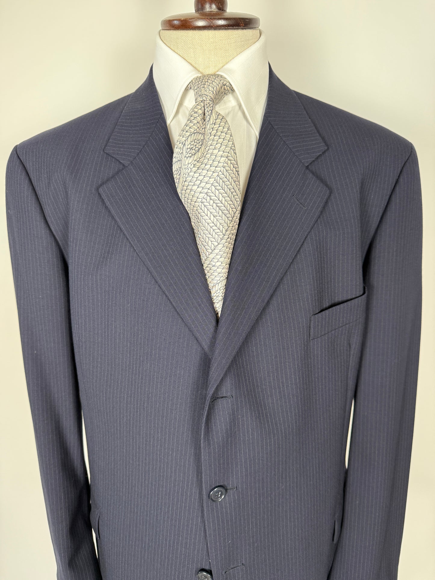 Completo Facis anni ‘90 blu gessato - tg. 58