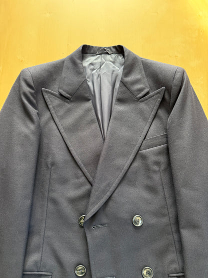Completo doppiopetto anni ‘60/‘70 flanella blu - tg. 44