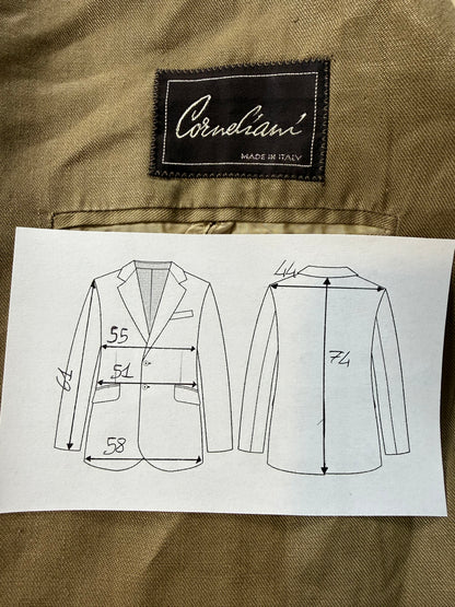 Giacca Corneliani anni '80 lino tabacco - tg. 48/50