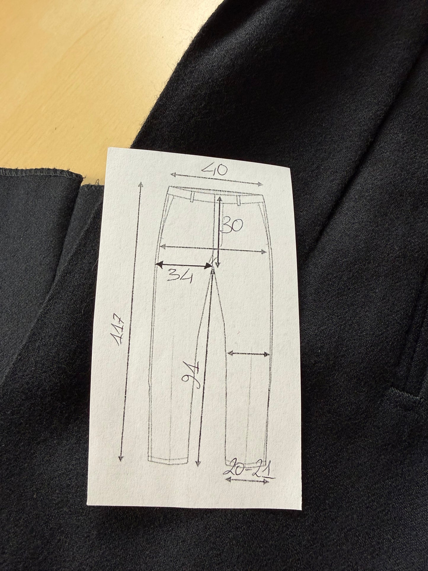 Pantaloni anni ‘80 flanella blu notte (NOS) - tg. 46