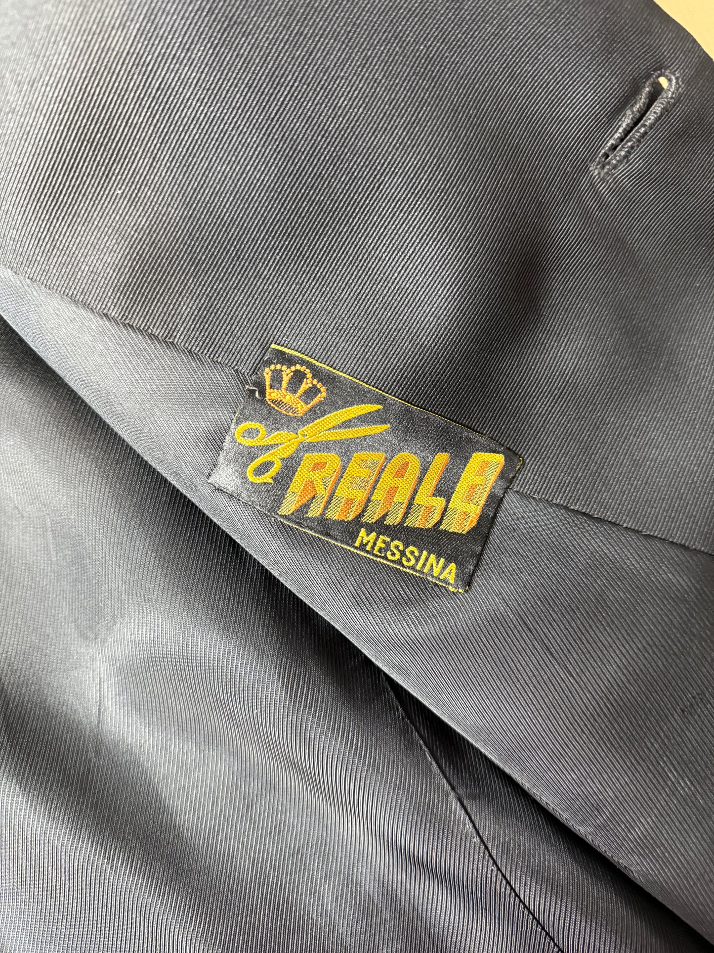 Smoking sartoriale anni ‘40/‘50 monopetto revers a lancia - tg. 46/48