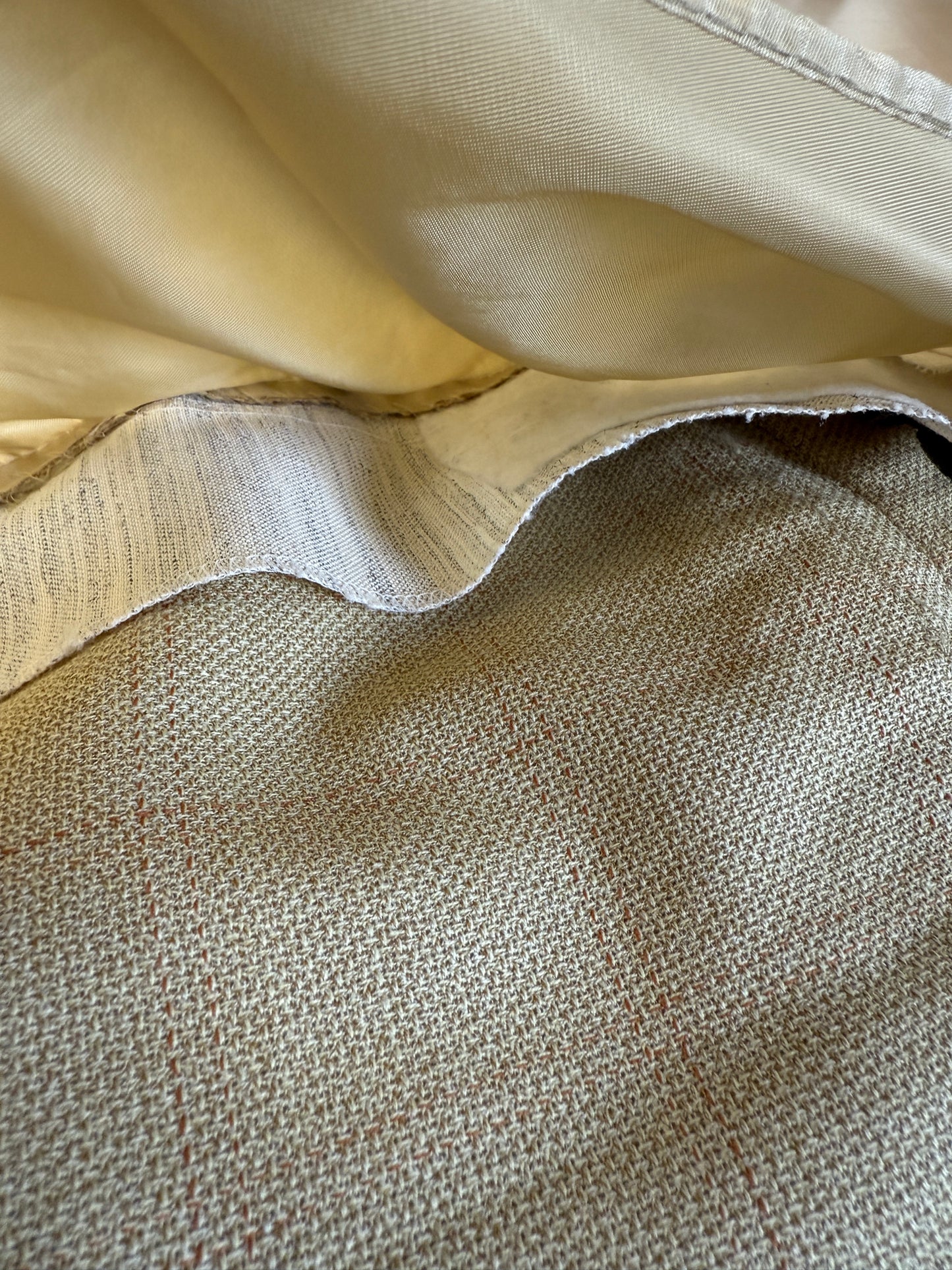 Giacca Corneliani mezza fodera in hopsack beige/senape - tg. 56