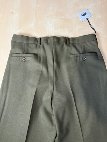 Pantaloni anni ‘80 flanella verde oliva (NOS) - tg. 48