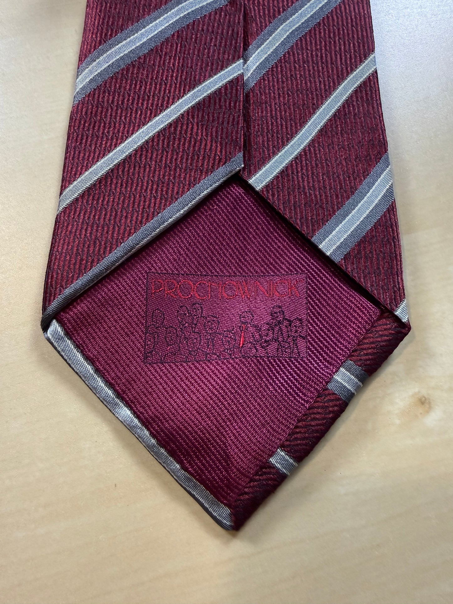Cravatta Prochownick regimental rosso grigio