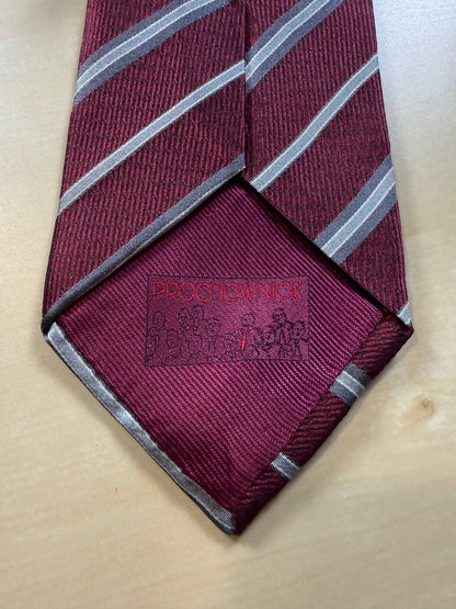Cravatta Prochownick regimental rosso grigio