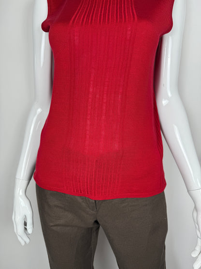 Maglia dolcevita smanicata in pura seta La Perla Malizia - tg. M