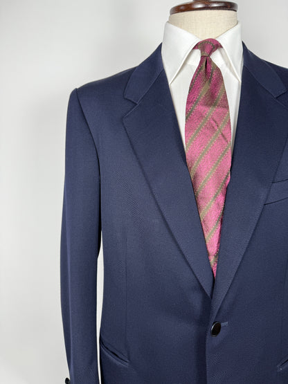 Blazer anni ‘70 in twill pettinato navy - tg. 50/52