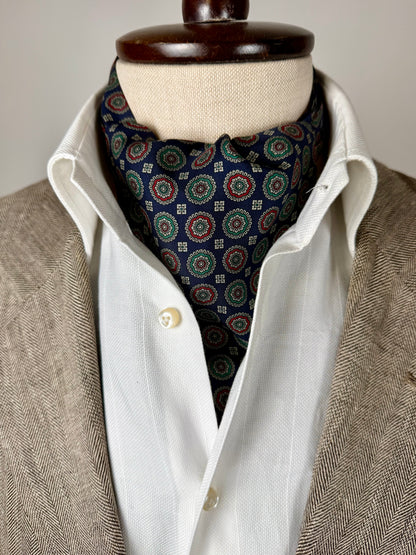 Ascot blu medaglioni