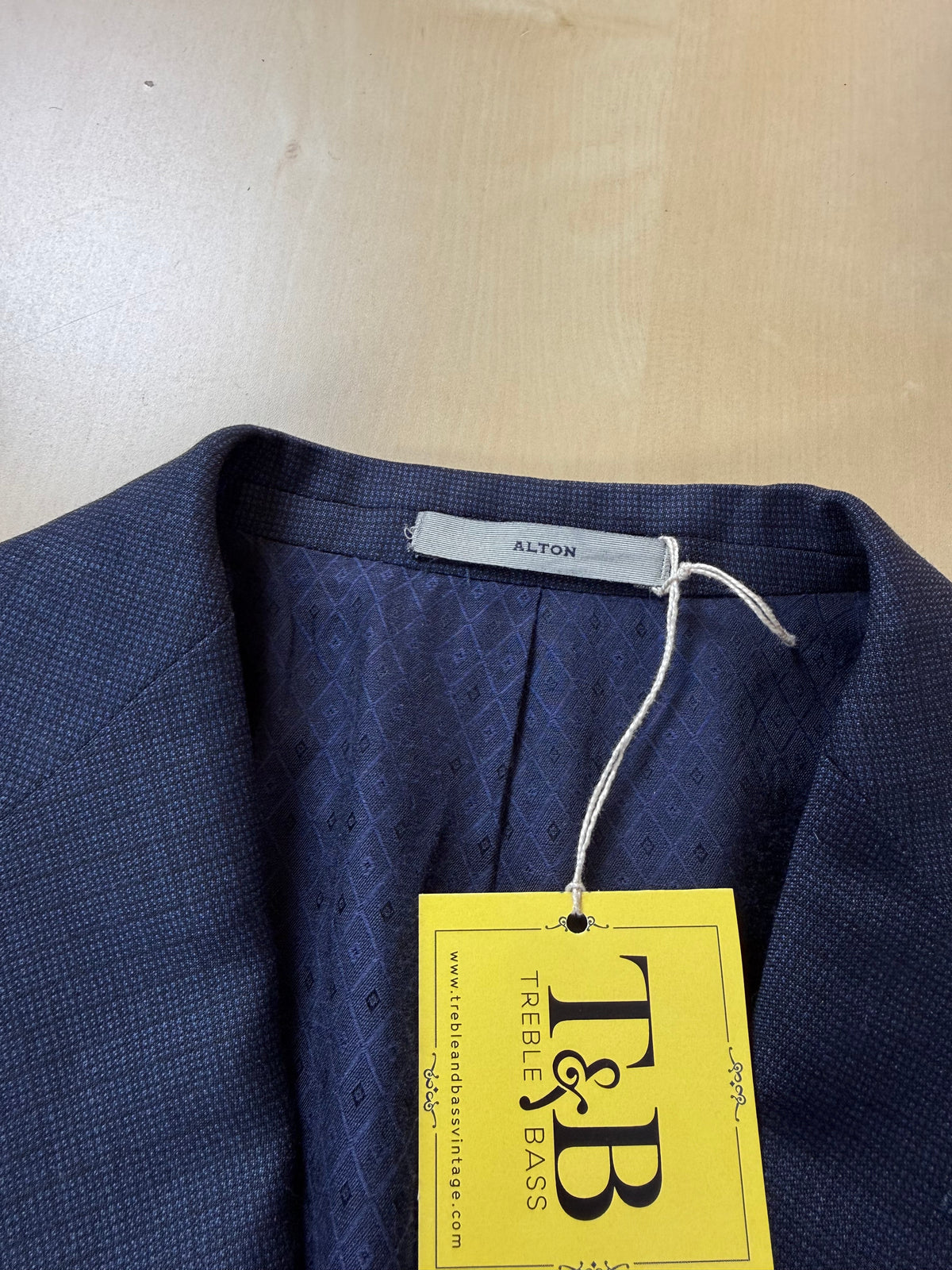 Giacca Boglioli flanella blu micro quadretti - tg. 46/48
