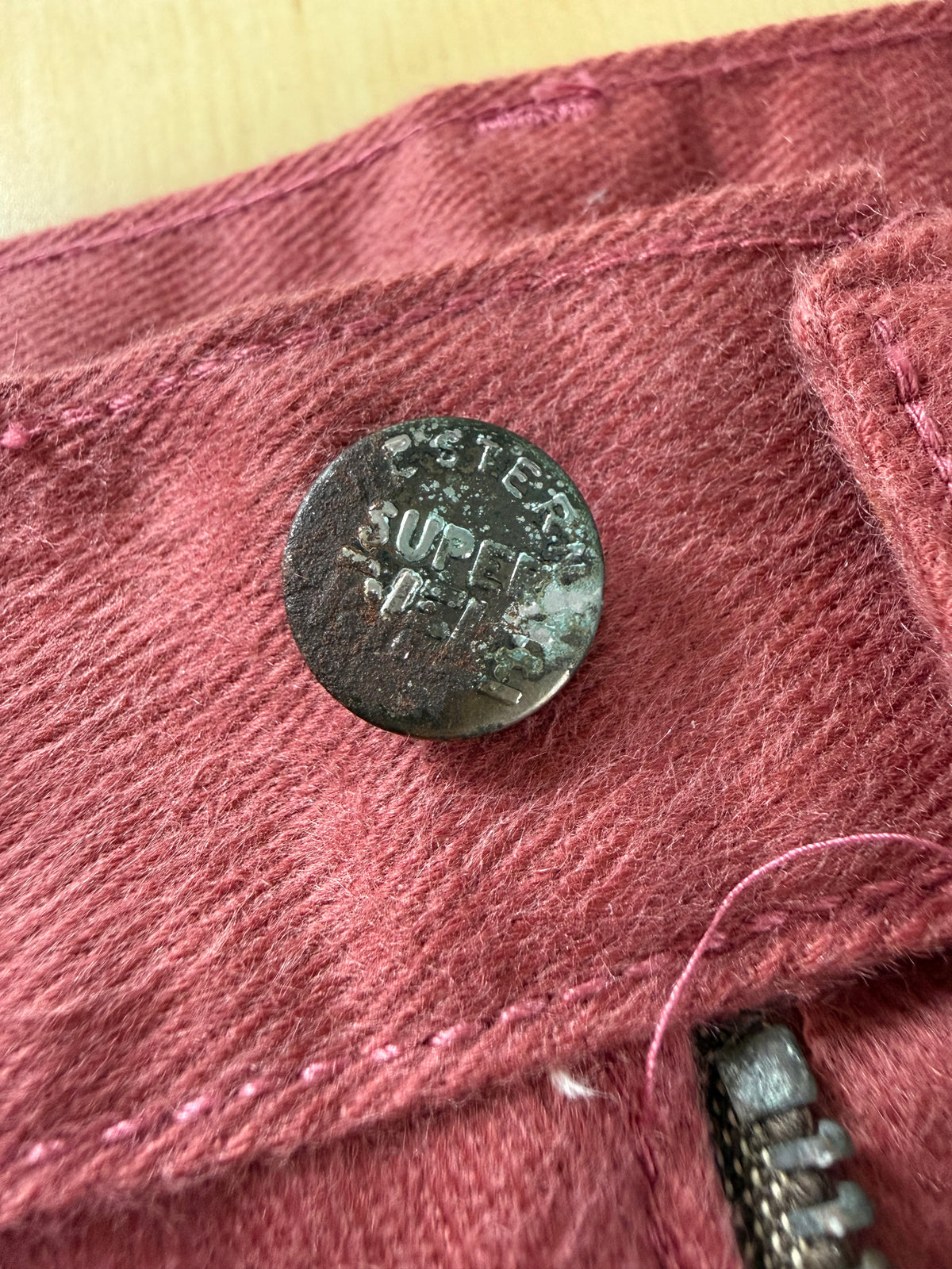 Jeans Rifle anni '70 rosa corallo a zampa (NOS) - tg. 36/38 (XXS)