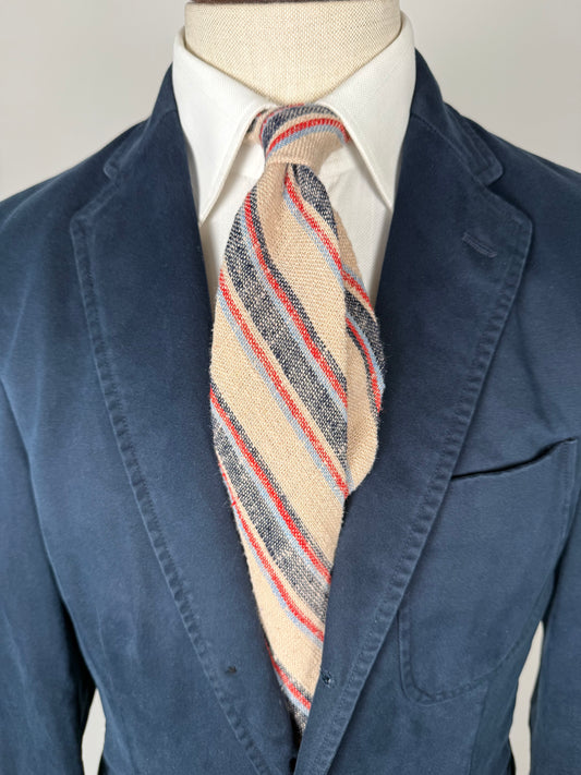Cravatta Ermenegildo Zegna seta grezza righe