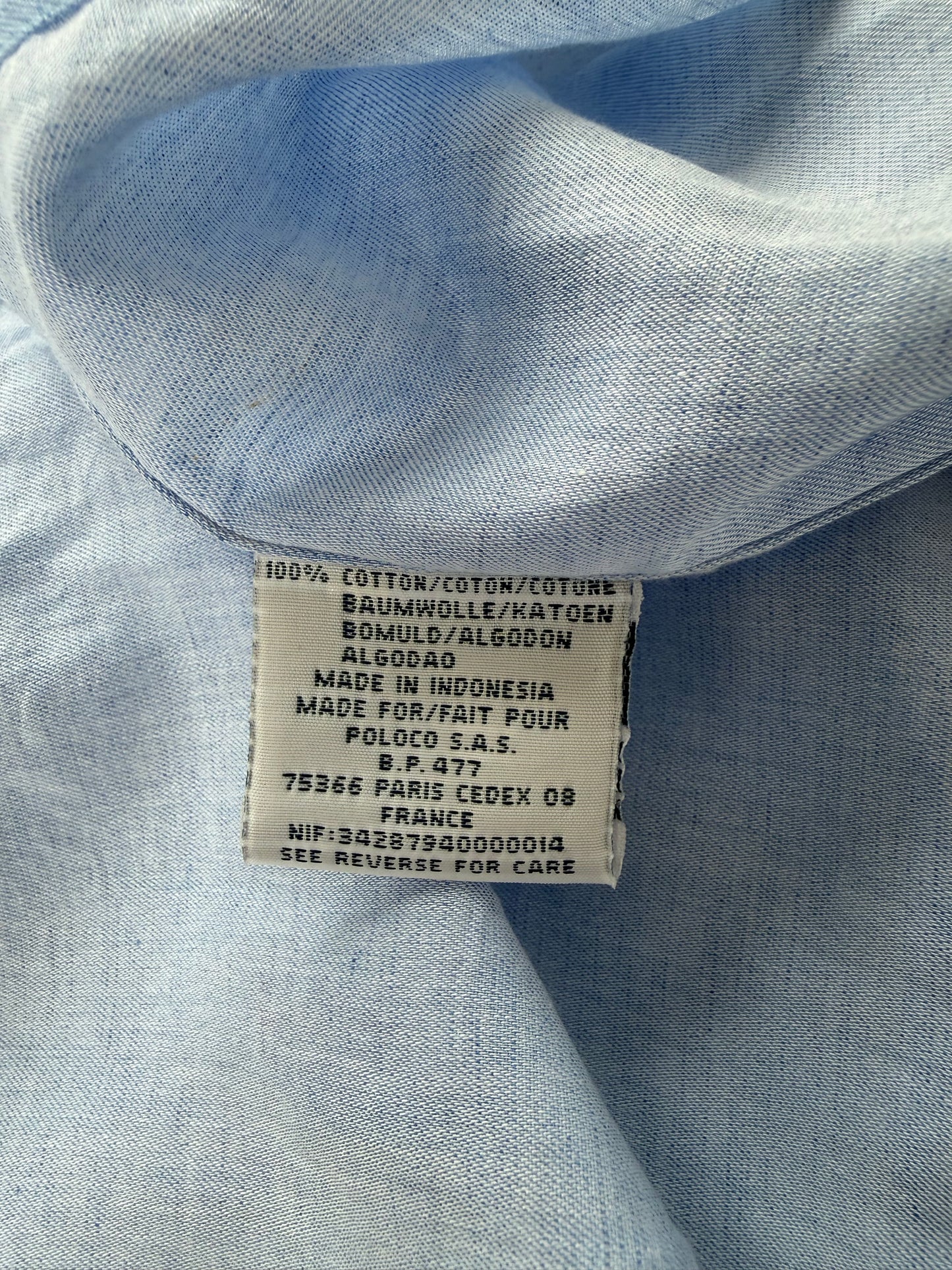 Camicia Ralph Lauren Ellington celeste - L collo 42