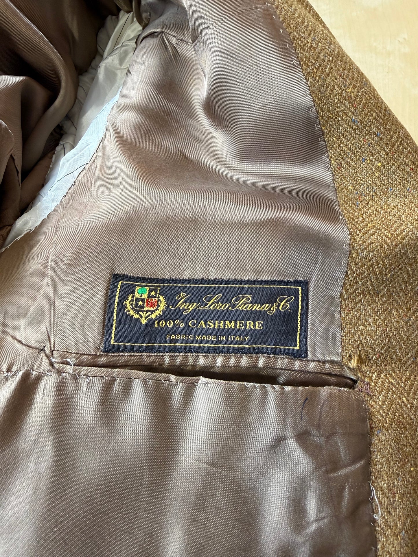 Giacca anni '90 100% cashmere donegal tess. Loro Piana - tg. 50/52