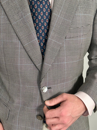 Giacca Yves Saint Laurent anni ‘90 principe di Galles bottoni madreperla - tg. 50