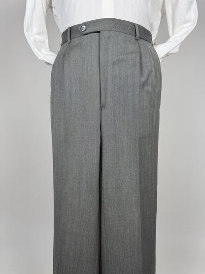 Completo 3 pezzi anni '70 herrigbone grigio - tg. 44