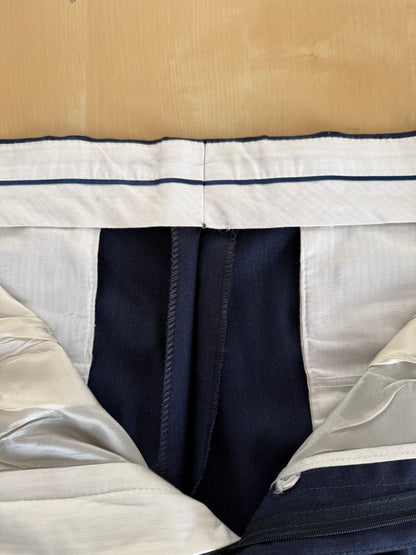 Pantaloni fresco lana blu anni '80 - tg. 48/50