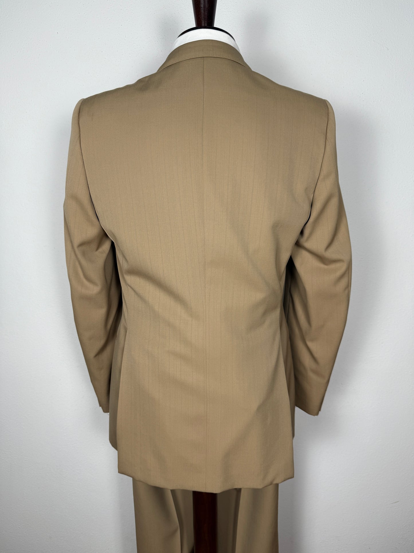 Completo doppiopetto Forall anni '70/'80 in twill beige (NOS) - tg.48